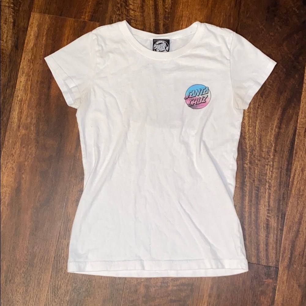 Girls White Santa Cruz T-Shirt